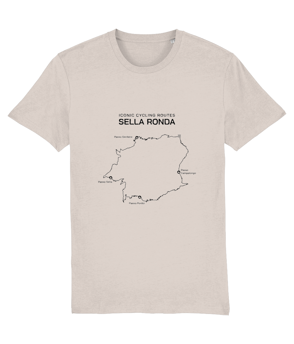 T-shirt Iconic Cycling Routes - Sella Ronda black