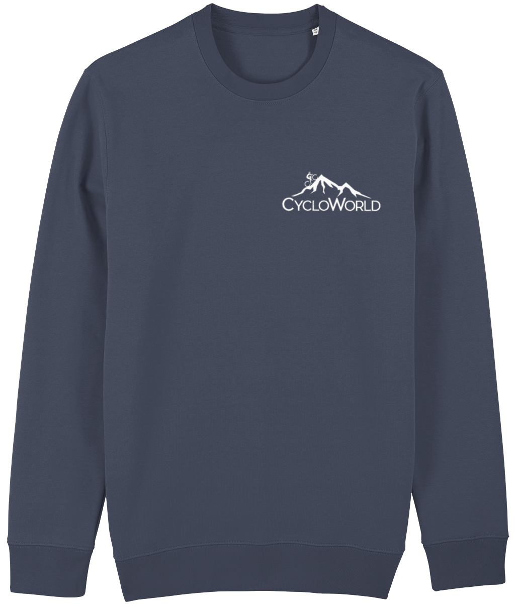 Sweater CycloWorld logo wit