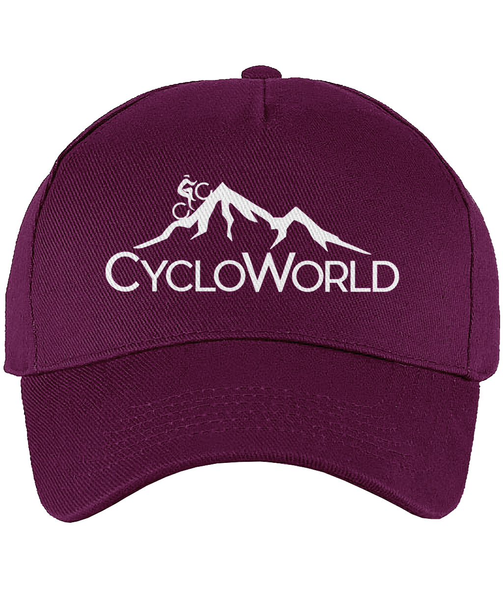 Ultimate 5 Panel Cap CycloWorld logo wit