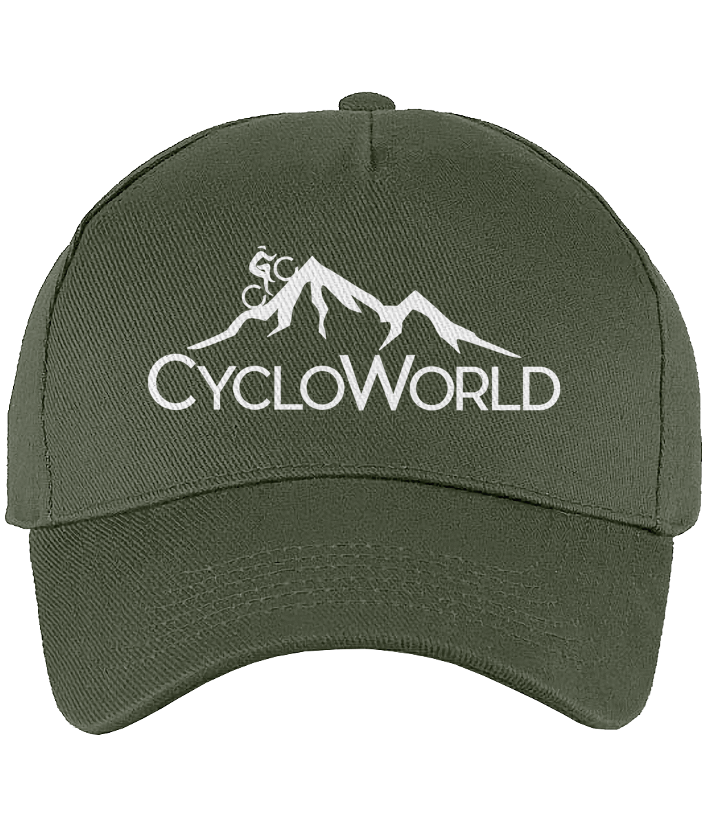 Ultimate 5 Panel Cap CycloWorld logo wit