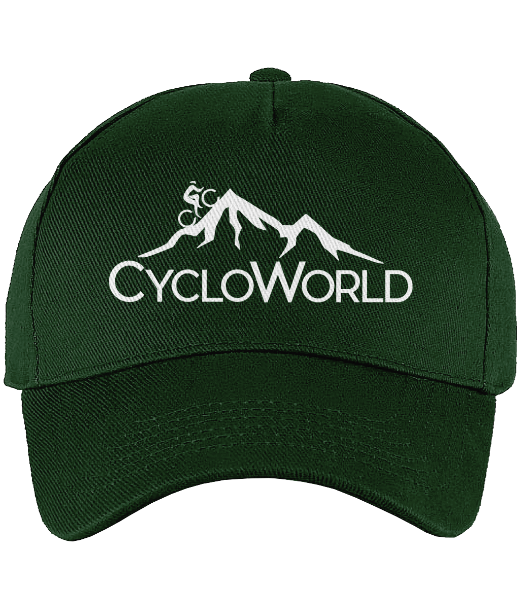 Ultimate 5 Panel Cap CycloWorld logo wit