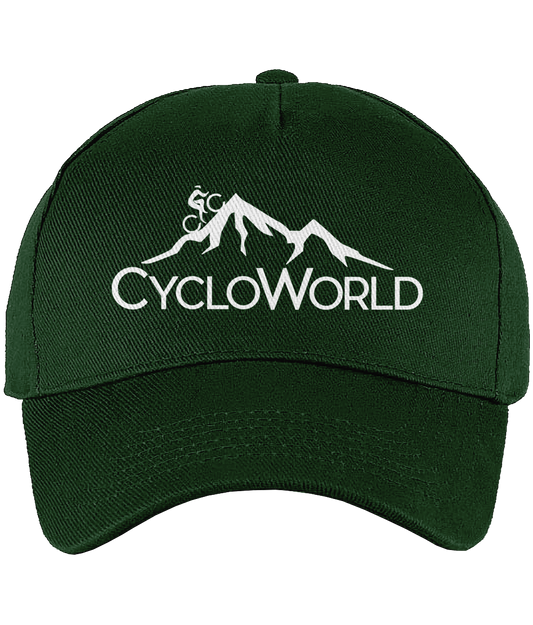 Ultimate 5 Panel Cap CycloWorld logo wit