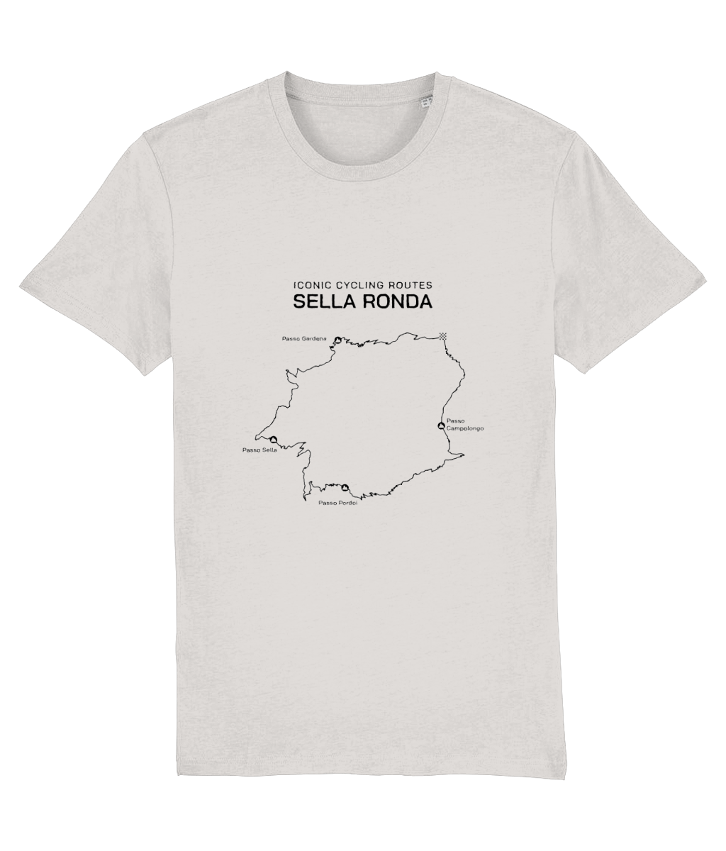 T-shirt Iconic Cycling Routes - Sella Ronda black