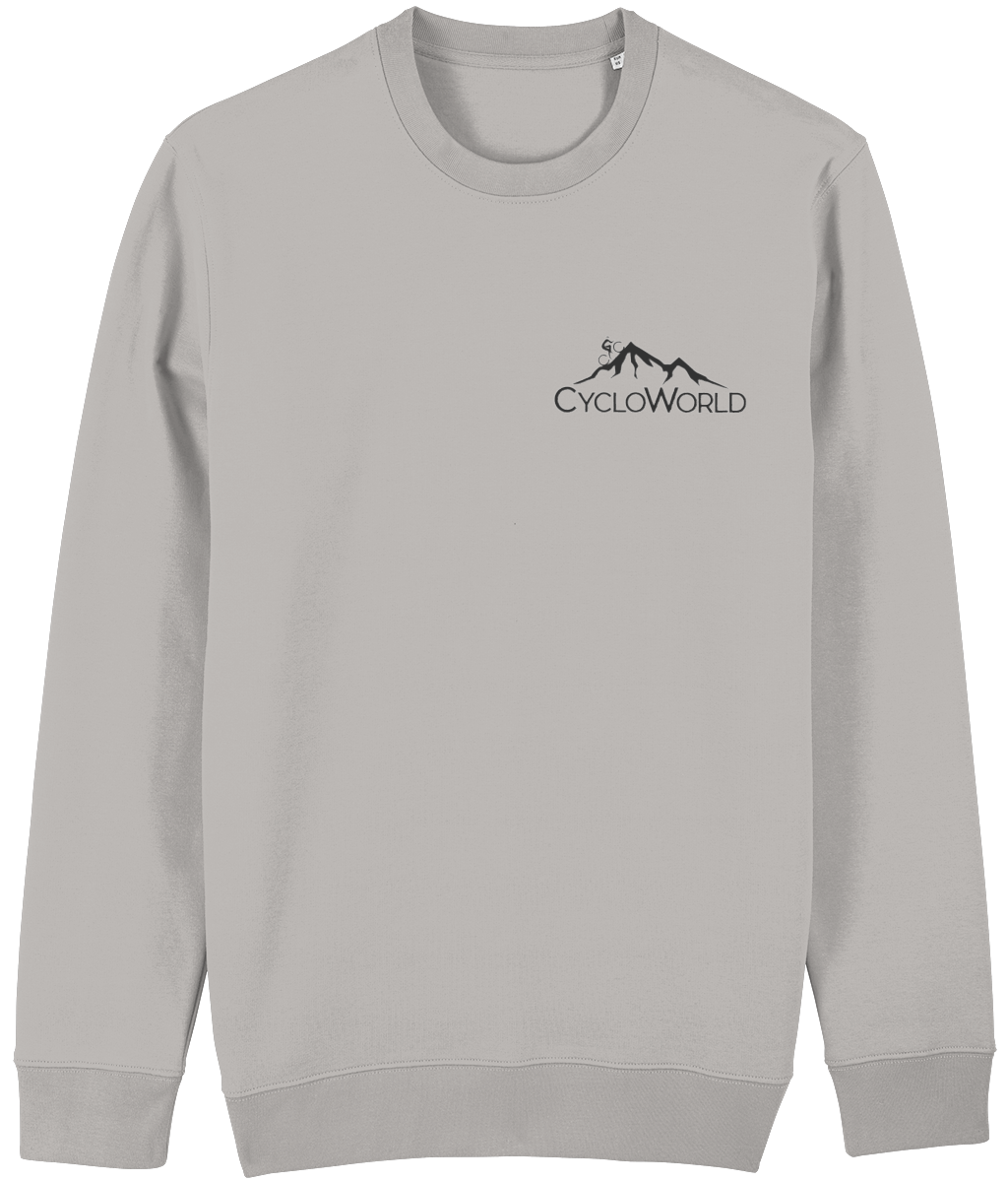 Sweater CycloWorld logo donkergrijs