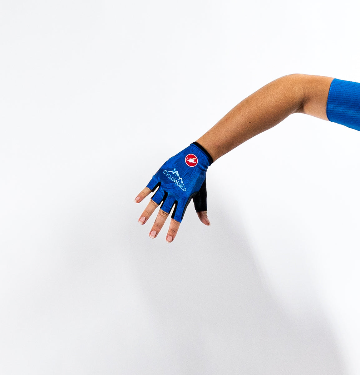 CycloWorld fanwear 2025 -  Castelli Aero Short Gloves Azure Blue