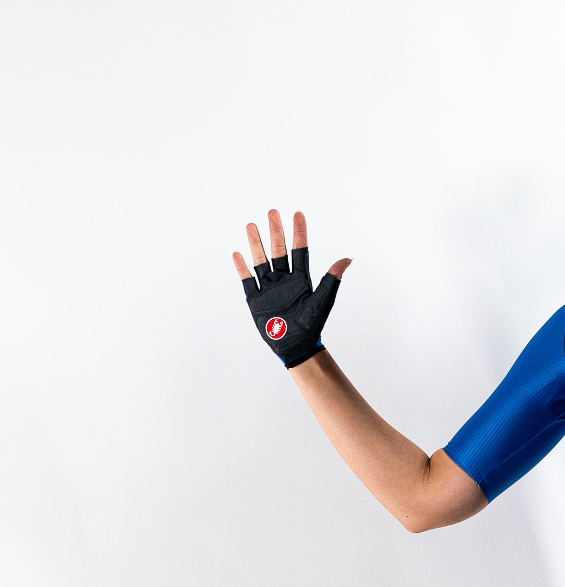 CycloWorld fanwear 2025 -  Castelli Aero Short Gloves Azure Blue