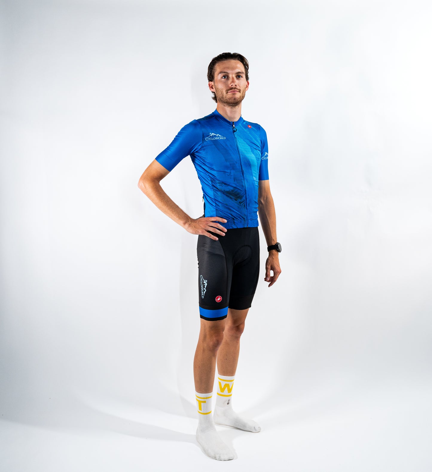 CycloWorld fanwear 2025 - Castelli Espresso Jersey Azure Blue