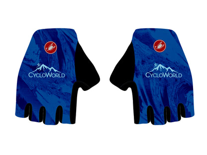 CycloWorld fanwear 2025 -  Castelli Aero Short Gloves Azure Blue