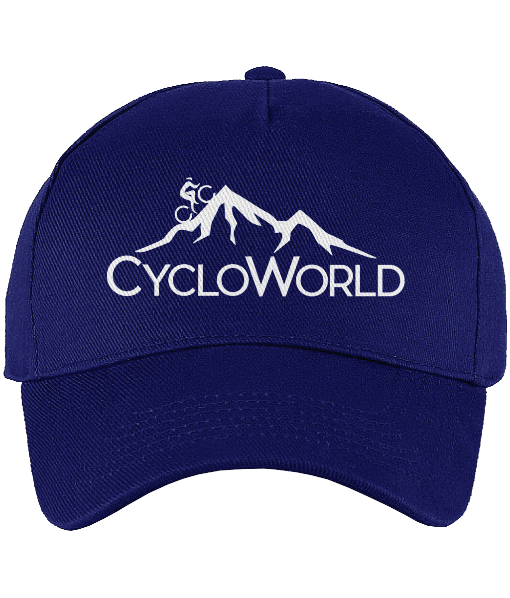 Ultimate 5 Panel Cap CycloWorld logo wit