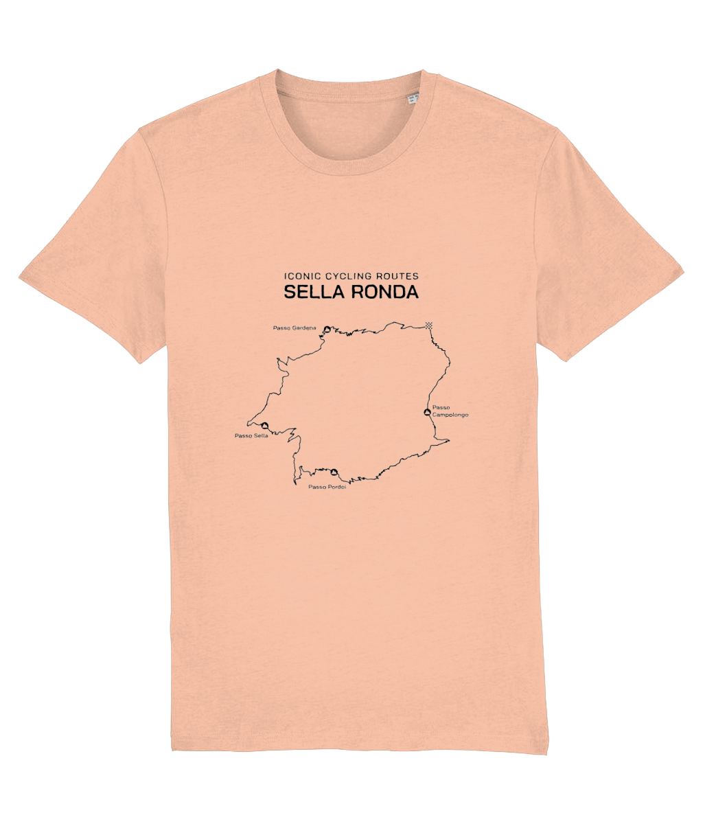 T-shirt Iconic Cycling Routes - Sella Ronda black