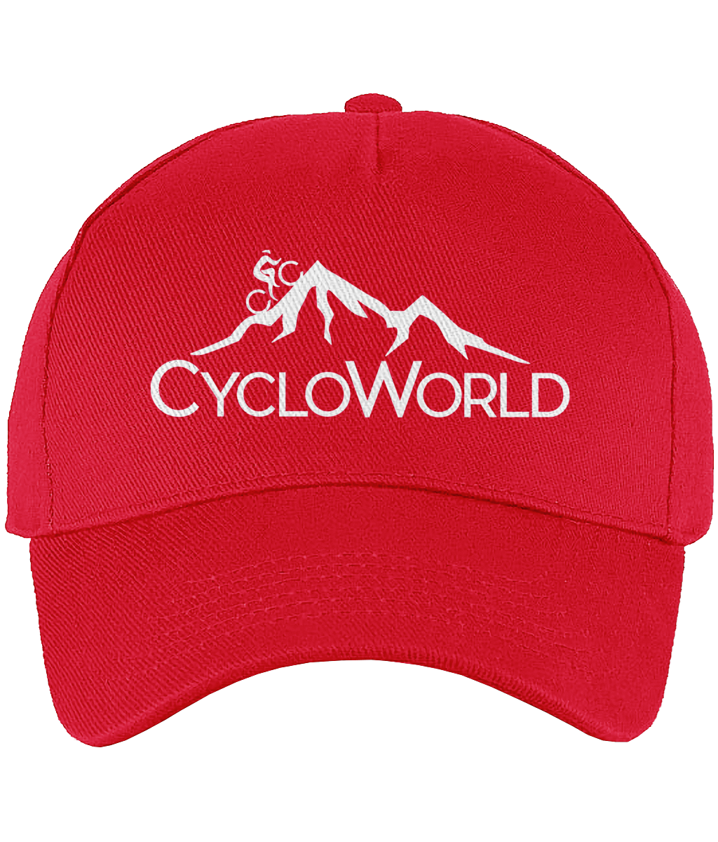 Ultimate 5 Panel Cap CycloWorld logo wit