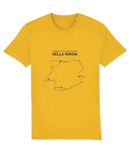 T-shirt Iconic Cycling Routes - Sella Ronda black