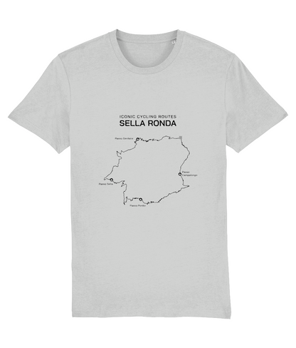 T-shirt Iconic Cycling Routes - Sella Ronda black